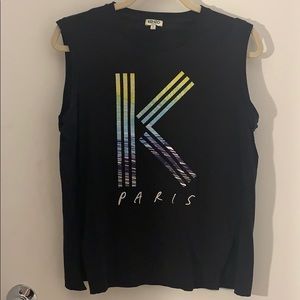 Kenzo embroidered cotton tank top